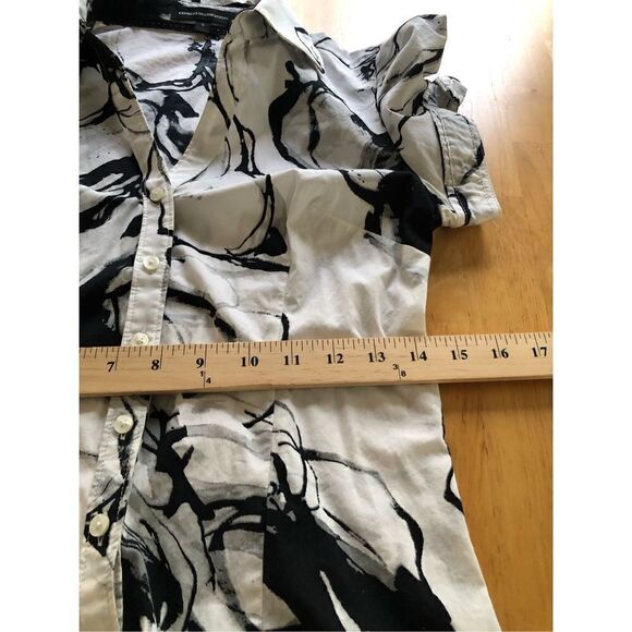 EXPRESS Botton Down Women’s Shirt Water Color Print Size S - Picture 6 of 12